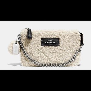 COACH NOLITA SHEARLING WRISTLET NWOT